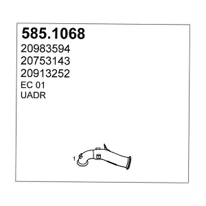 ASSO 5851068 Вихлопна труба