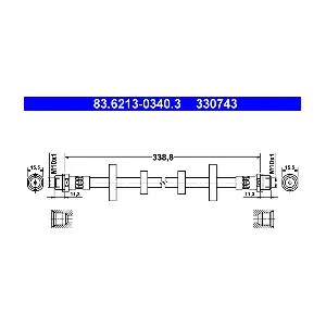 ATE 83621303403 Гальмівний шланг