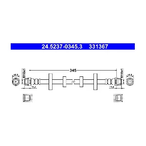 ATE 24523703453 Гальмівний шланг