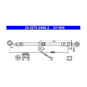 ATE 24.5270-0496.3 Гальмівний шланг