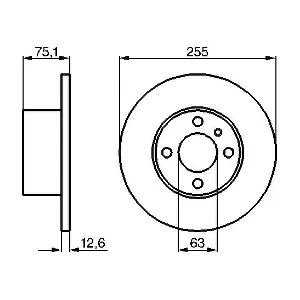 BOSCH 0 986 478 032 Тормозной диск