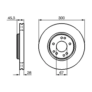 BOSCH 0 986 478 526 Тормозной диск