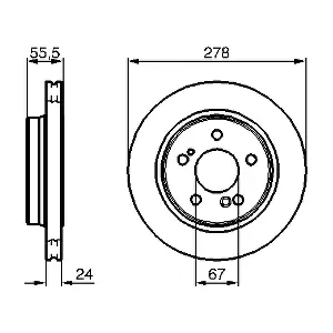 BOSCH 0986479133 Гальмівний диск