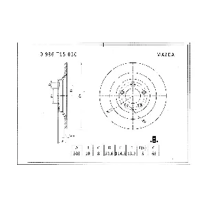 0986T15030 BOSCH