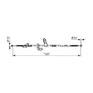 BOSCH 1987482902 Тросовий привод, стоянкове гальмо