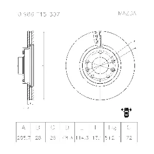 0 986 T15 307 BOSCH
