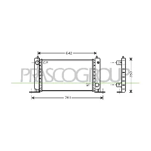 PRASCO FT420R001 Радіатор, система охолодження двигуна