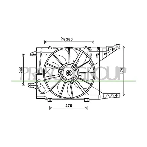 PRASCO DA220F001 Вентилятор, система охолодження двигуна