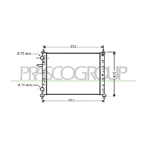 PRASCO FT715R003 Радіатор, система охолодження двигуна