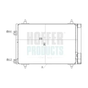 HOFFER 991084 Конденсатор, система кондиціонування повітря