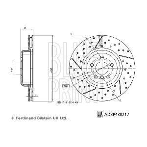 BLUE PRINT ADBP430217 Гальмівний диск