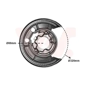 VAN WEZEL 1651374 Отражатель, диск тормозного механизма