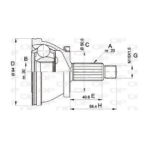 OPEN PARTS CVJ539010