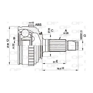 CVJ5298.10 OPEN PARTS