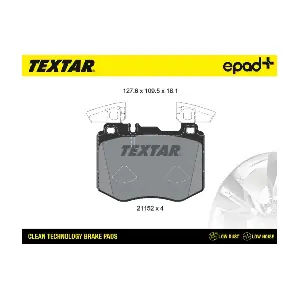 TEXTAR 2115201CP Комплект гальмівних накладок дискового стоянкового гальма