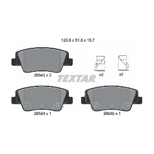 TEXTAR 2654301 Комплект гальмівних накладок дискового стоянкового гальма