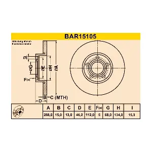 BARUM BAR15105