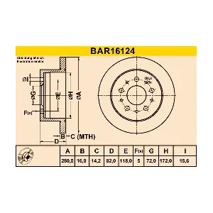 BARUM BAR16124