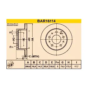 BARUM BAR16114