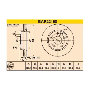 BARUM BAR22168