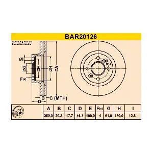 BARUM BAR20126
