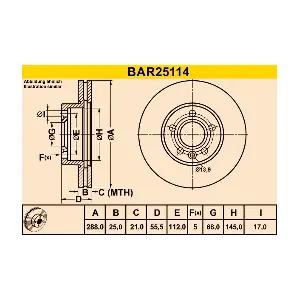 BARUM BAR25114