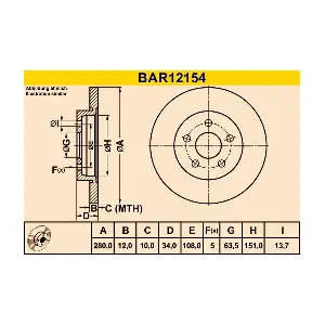 BARUM BAR12154
