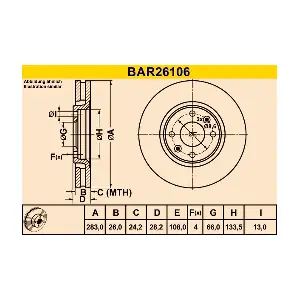 BARUM BAR26106