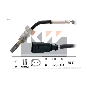 KW 422 099 Датчик, температура відпрацьованих газів