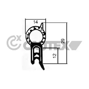 CAUTEX 011003 Ущільнення дверей