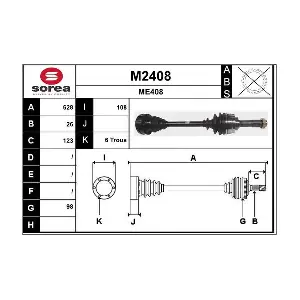 SNRA M2408 Приводний вал