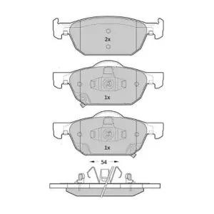 FREMAX FBP-1821 Комплект гальмівних накладок дискового стоянкового гальма