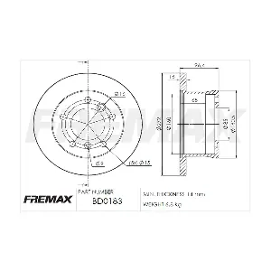 FREMAX BD-0183 Гальмівний диск