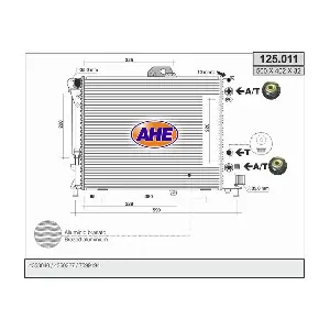 AHE 125.011 Радіатор, система охолодження двигуна