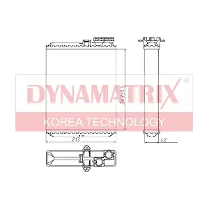 DYNAMATRIX DR73641 Теплообмінник, система опалення салону