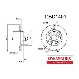 DYNAMATRIX DBD1401 Тормозной диск