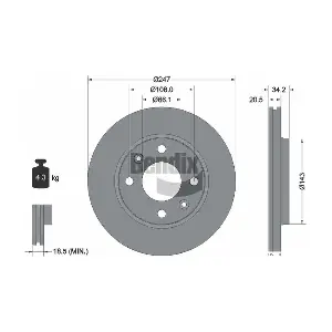 BENDIX Braking BDS1034