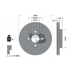 BENDIX Braking BDS1023HC