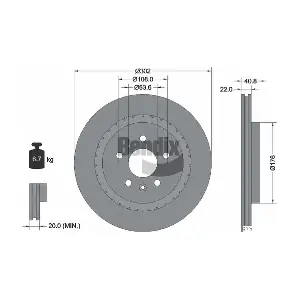 BENDIX Braking BDS1454HC