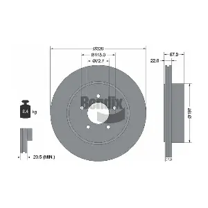 BENDIX Braking BDS1853HC