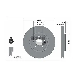 BDS2305 BENDIX Braking