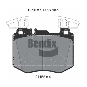 BENDIX Braking BPD2455 Комплект гальмівних накладок дискового стоянкового гальма