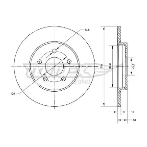 TOMEX Brakes TX 70-53