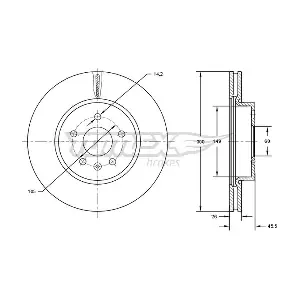 TOMEX Brakes TX 73-17