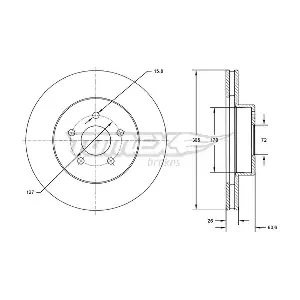 TOMEX Brakes TX 72-23