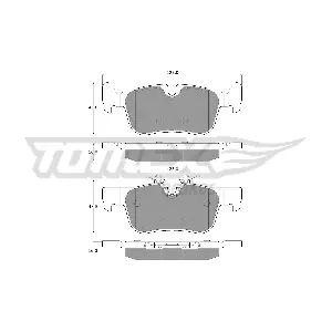 TOMEX Brakes TX 18-44 Комплект гальмівних накладок дискового стоянкового гальма
