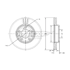 TOMEX Brakes TX 71-41