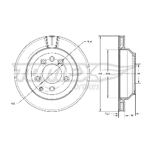 TOMEX Brakes TX 74-16