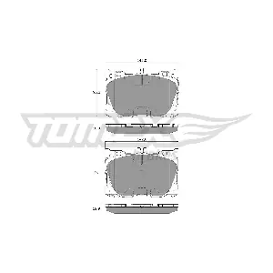 TOMEX Brakes TX 18-75 Комплект гальмівних накладок дискового стоянкового гальма