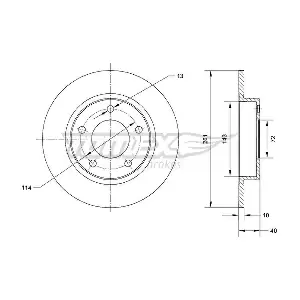 TOMEX Brakes TX 70-67